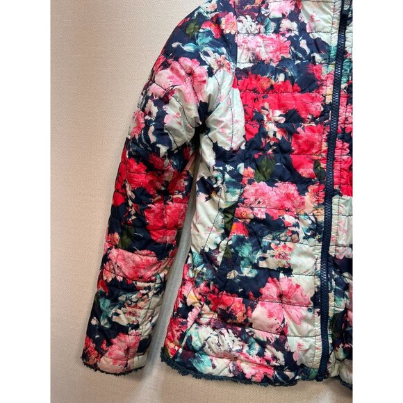The North Face Girls Mossbud Reversible Puffer Long Sleeve Size M Multi Floral - Picture 9 of 16
